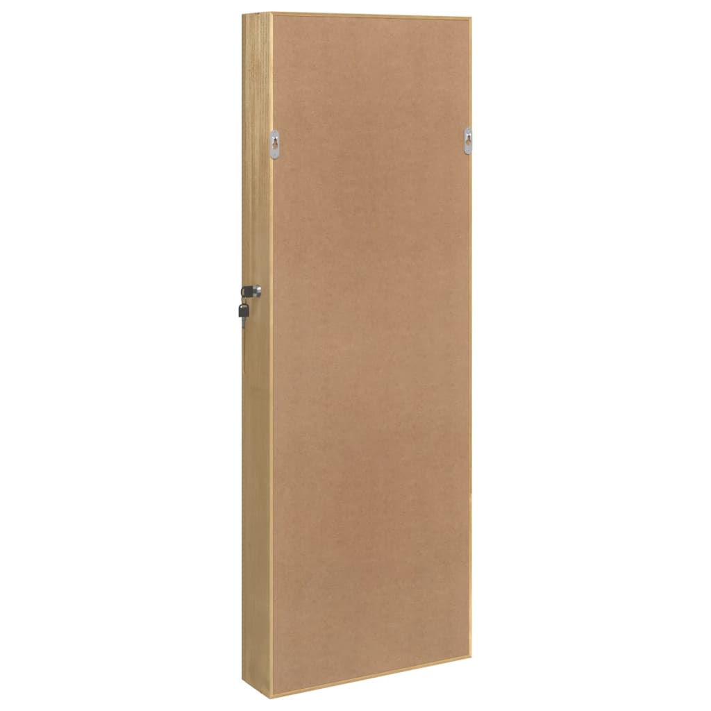 Armoire à bijoux-miroir avec éclairage LED, fixation murale