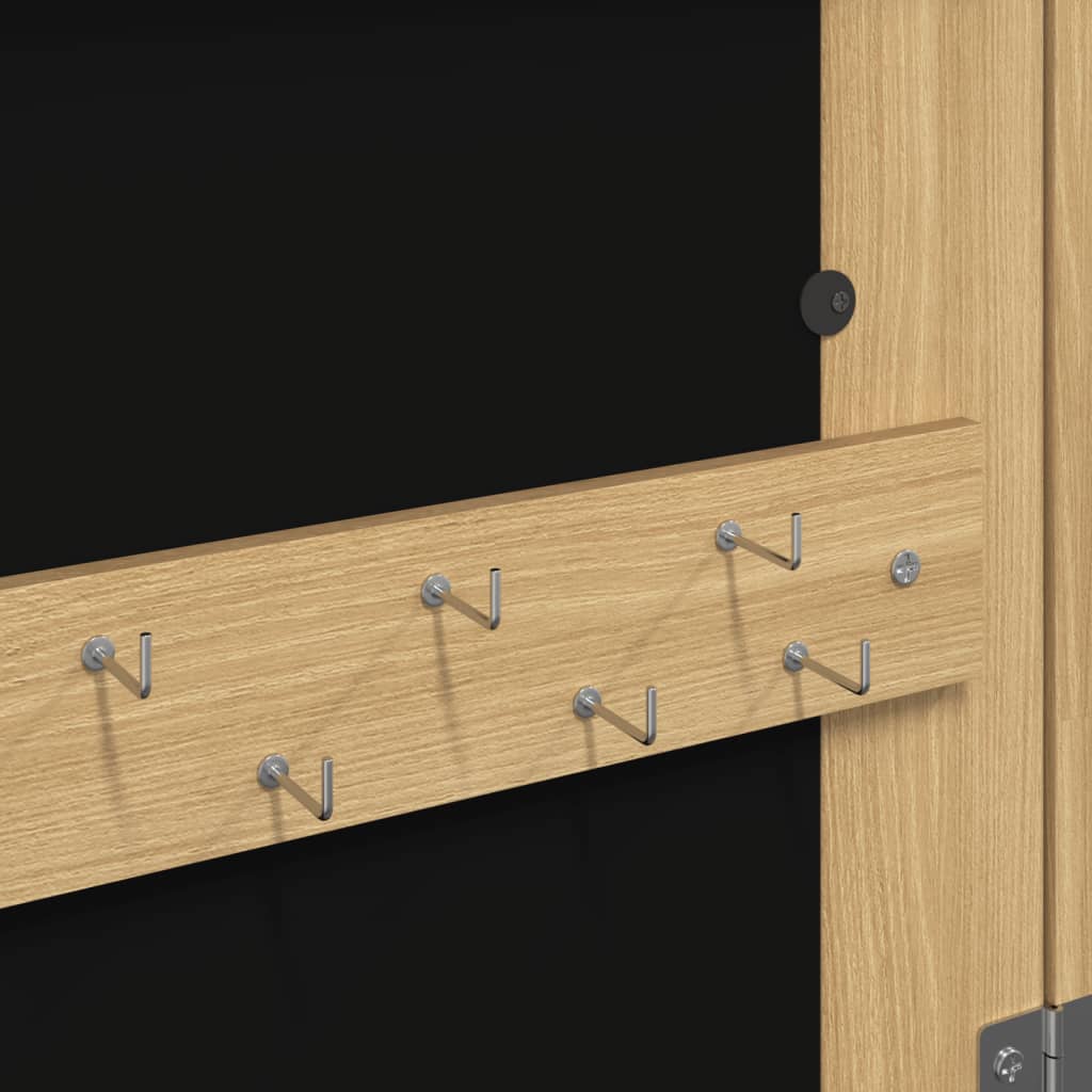 Armoire à bijoux-miroir avec éclairage LED, fixation murale