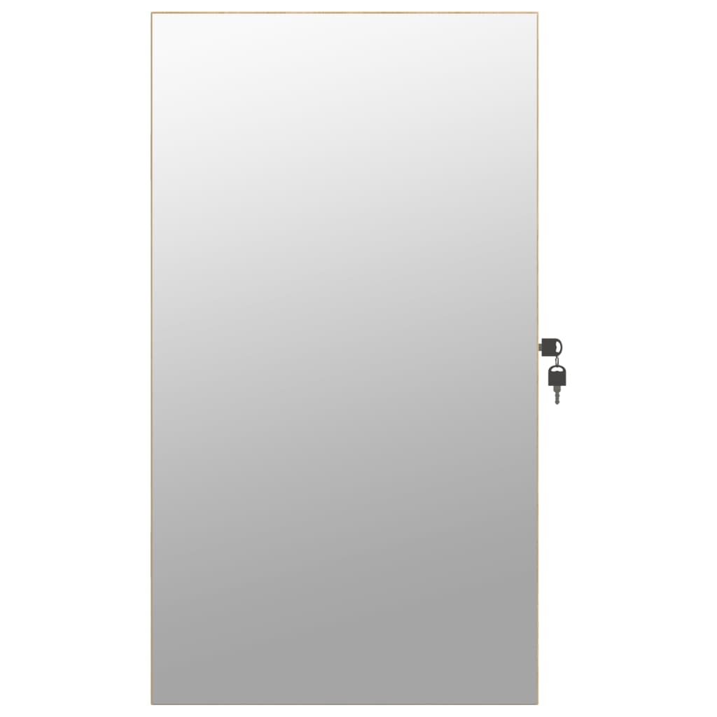 Armoire à bijoux-miroir avec éclairage LED, fixation murale