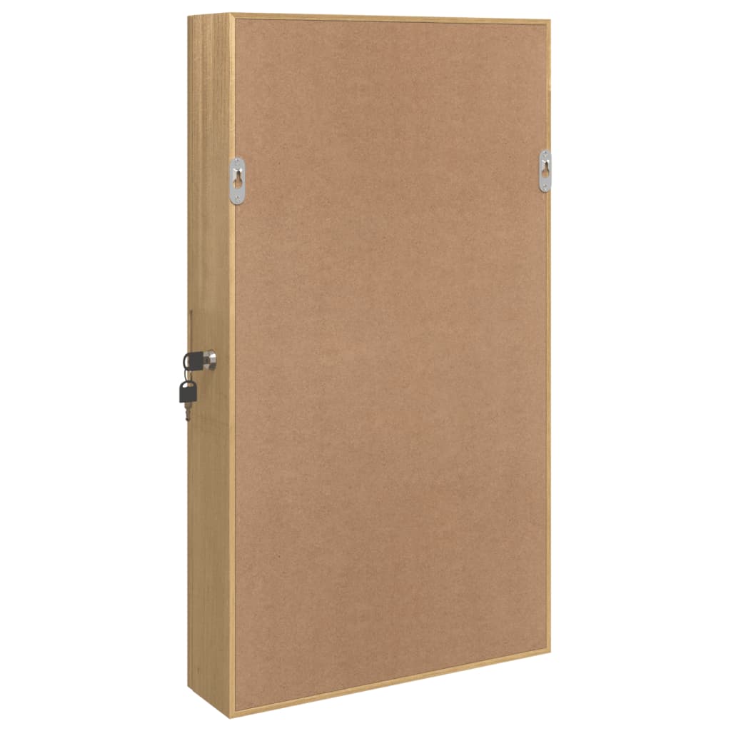 Armoire à bijoux-miroir avec éclairage LED, fixation murale