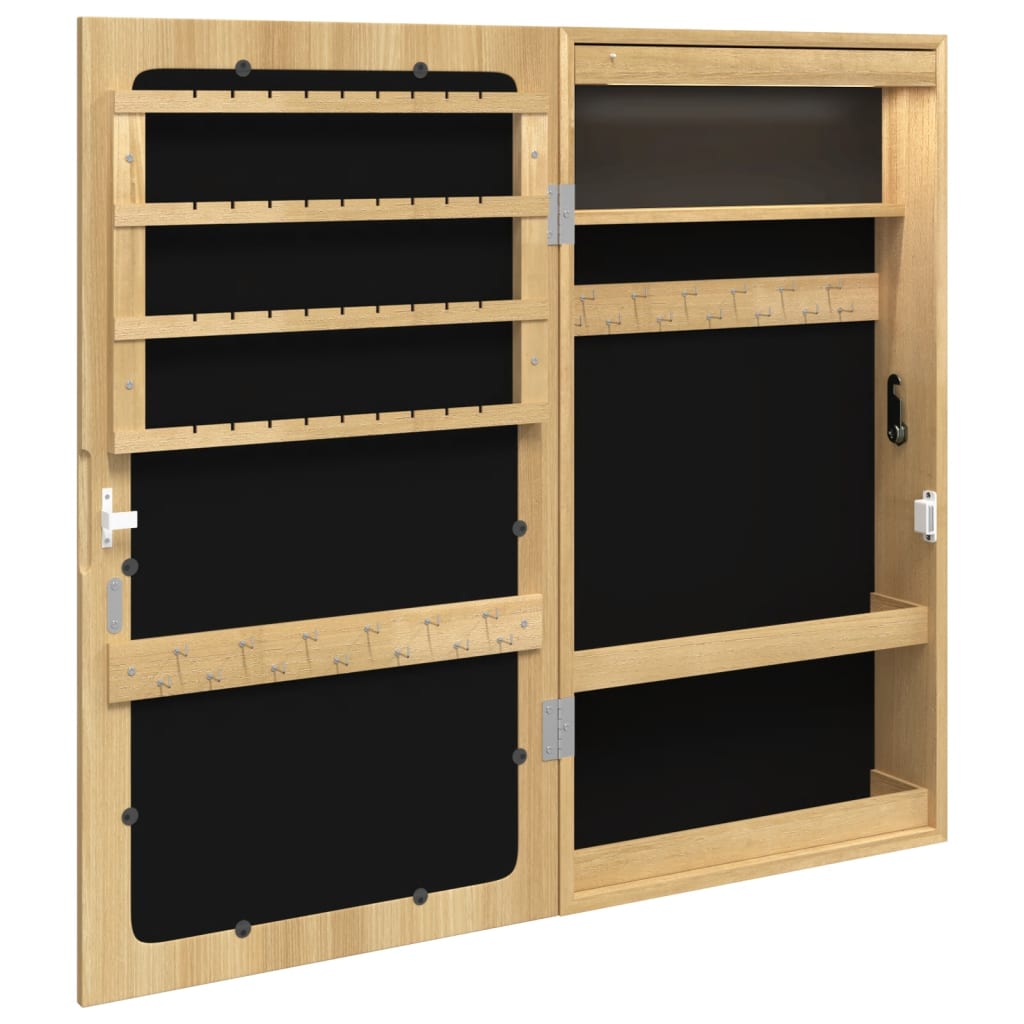 Armoire à bijoux-miroir avec éclairage LED, fixation murale