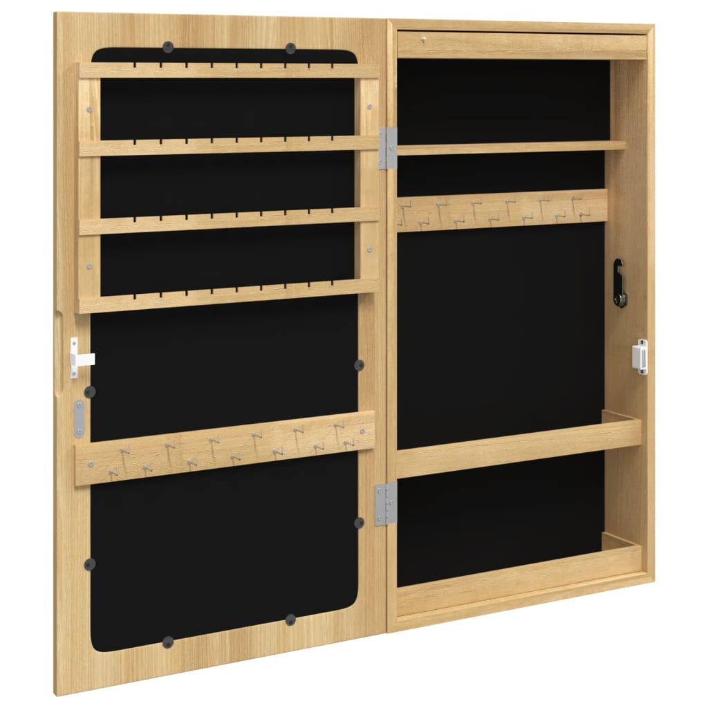 Armoire à bijoux-miroir avec éclairage LED, fixation murale