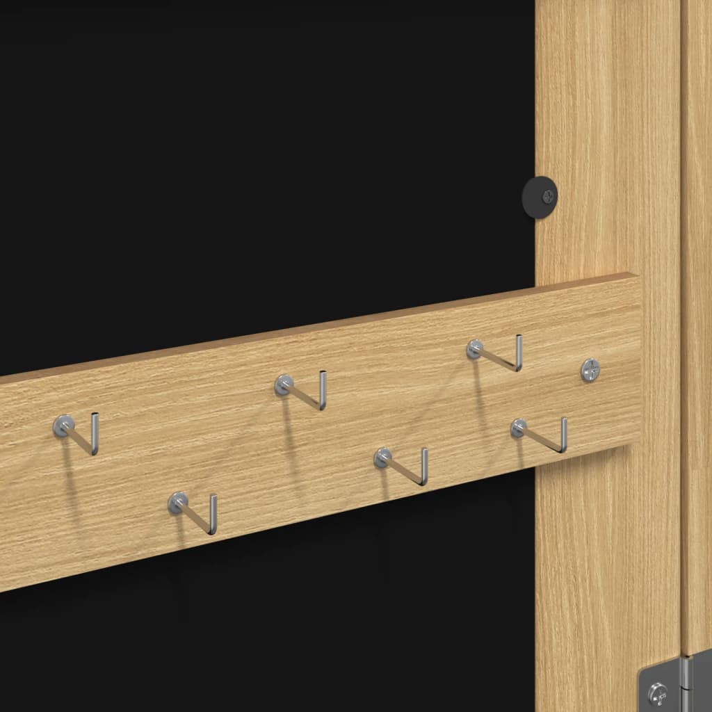 Armoire à bijoux-miroir avec éclairage LED, fixation murale