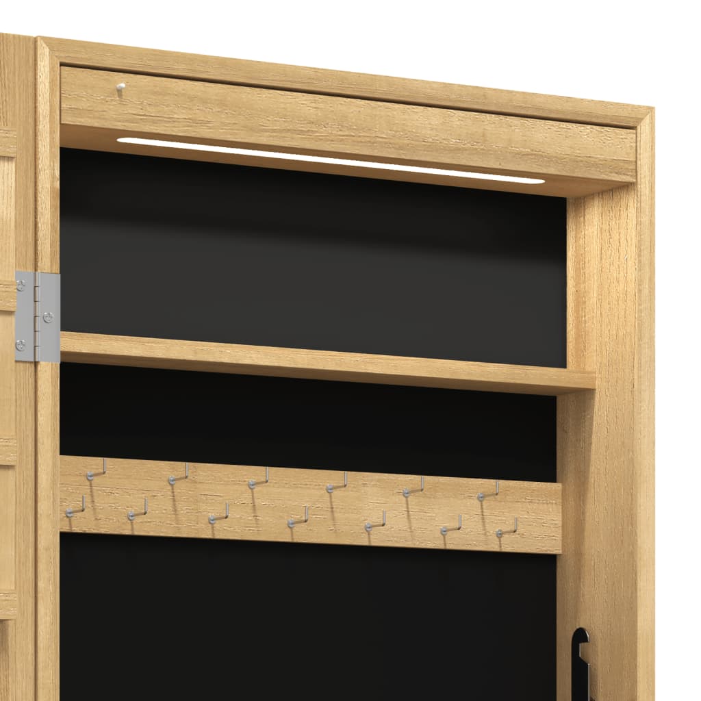 Armoire à bijoux-miroir avec éclairage LED, fixation murale