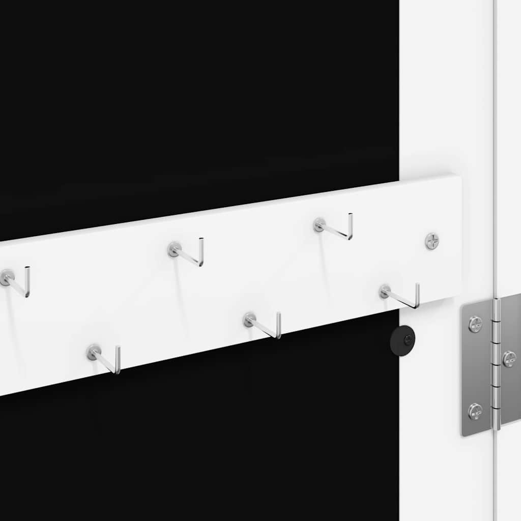 Jewelry Cabinet with Mirror & LED Lighting Freestanding White