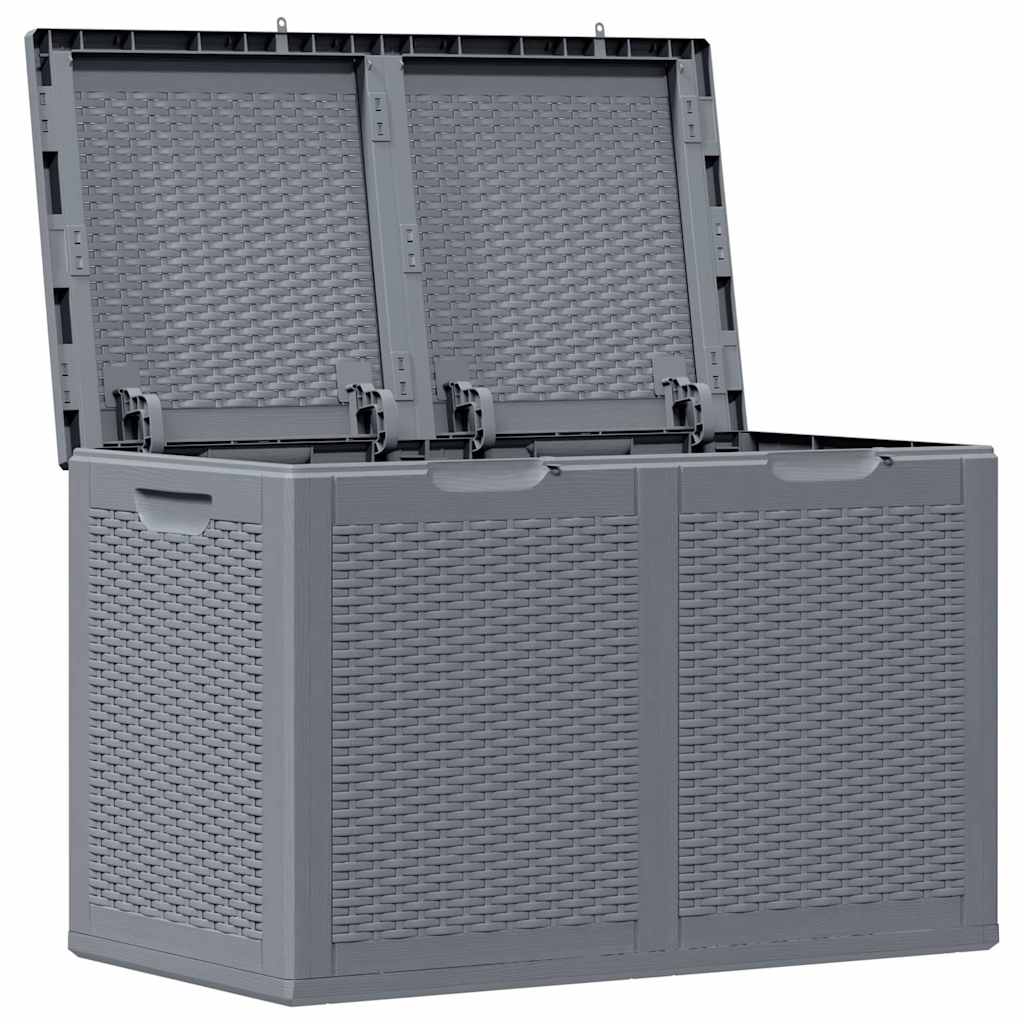 Gartenbox Grau PP Rattan 180 L