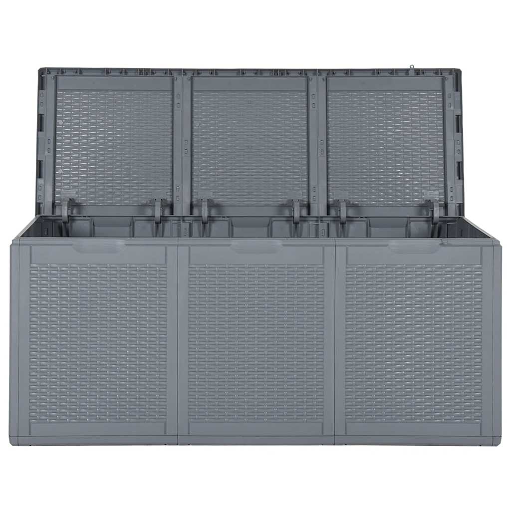 Gartenbox Grau PP Rattan 270 L