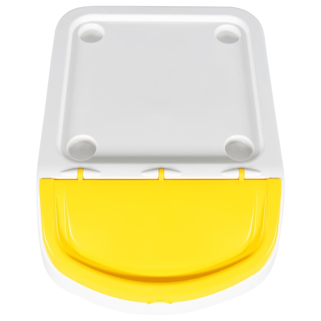 Waste bins with lids 3 pcs. Stackable White PP 120 L