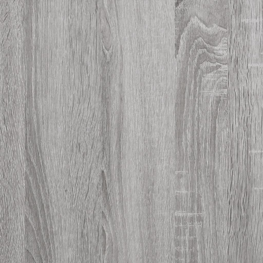 Desk with Storage, Grey Sonoma Engineered Wood