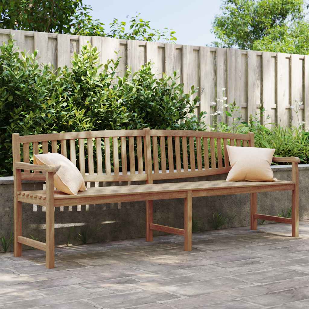 Gartenbank 228x59,5x90 cm Massivholz Teak