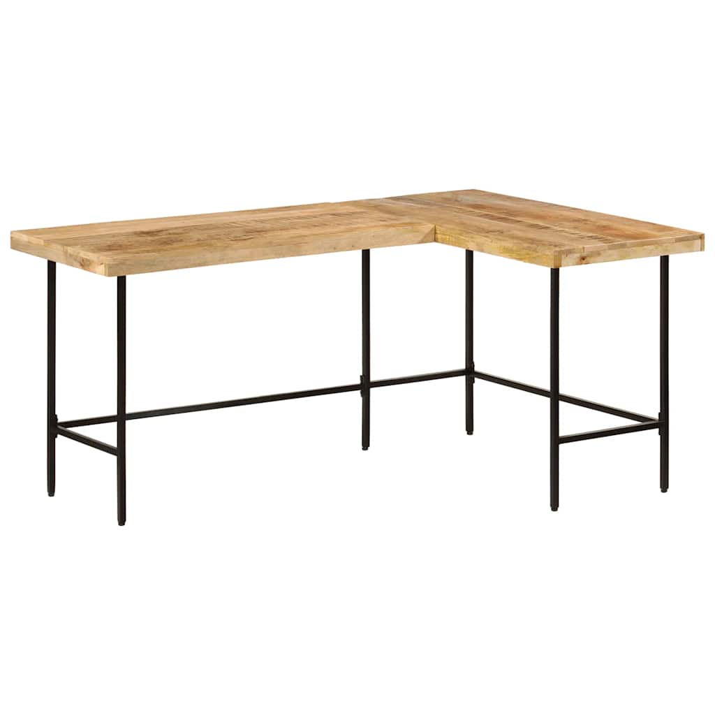 Desk 165x110x77 cm Solid Mango Wood and Iron