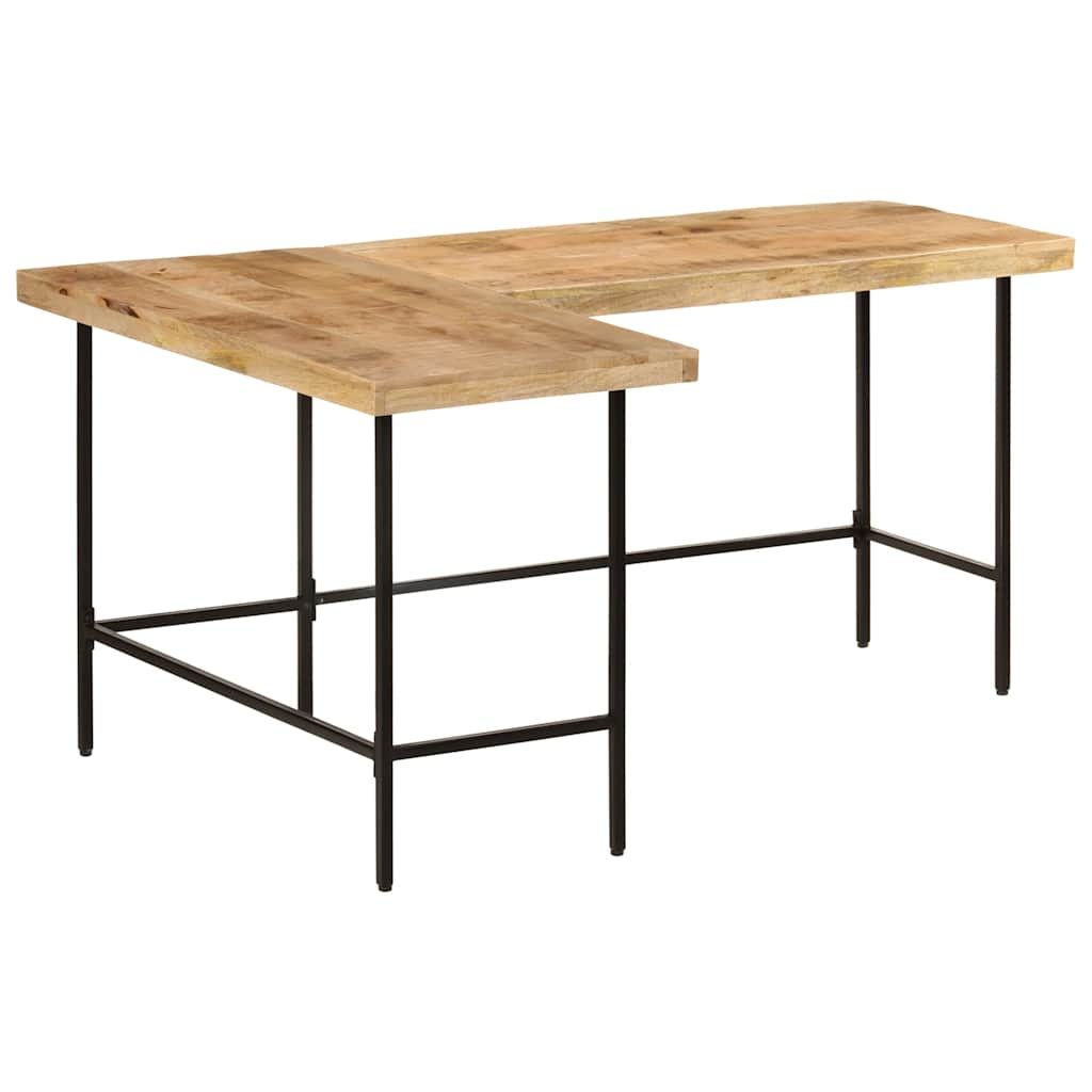 Desk 165x110x77 cm Solid Mango Wood and Iron