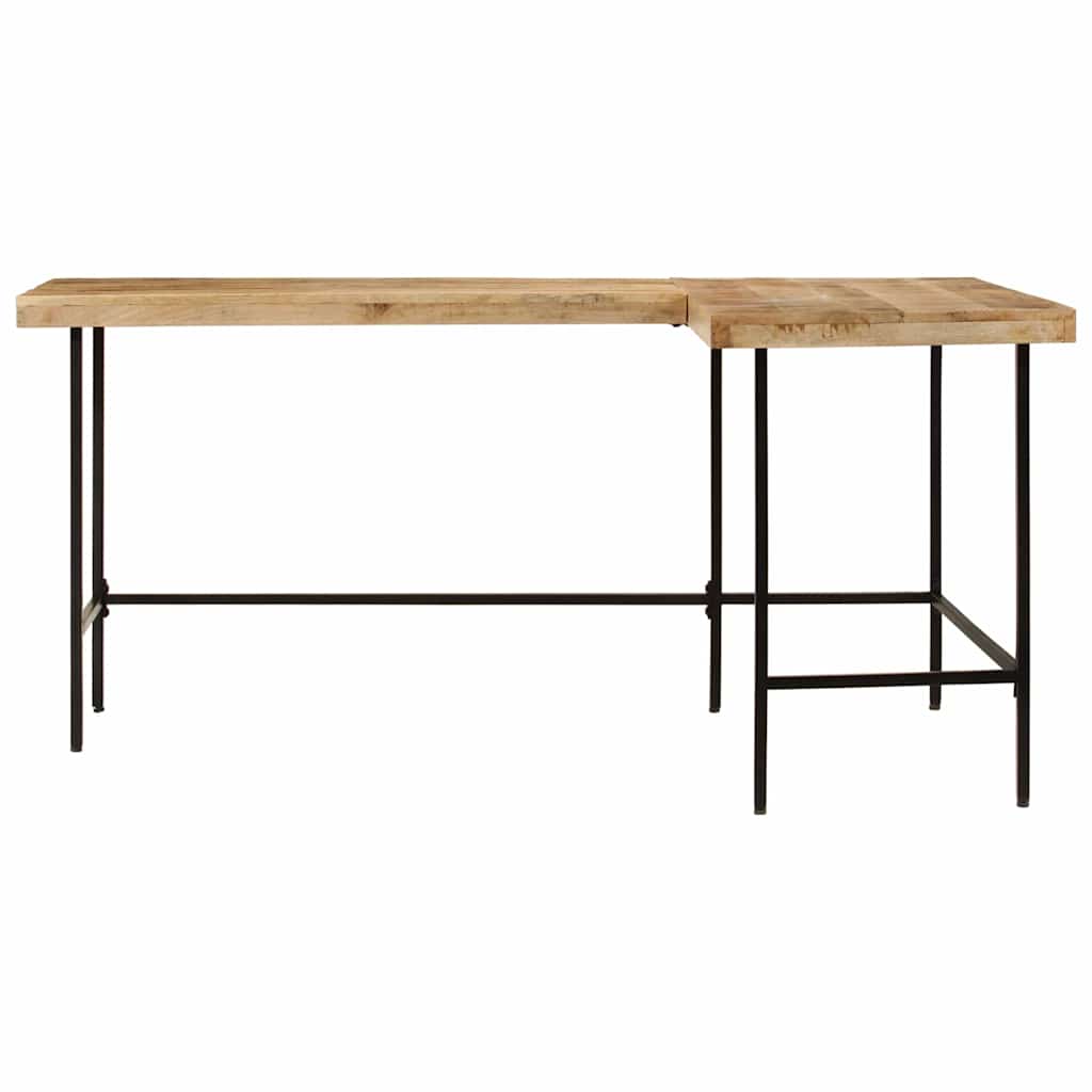 Desk 165x110x77 cm Solid Mango Wood and Iron