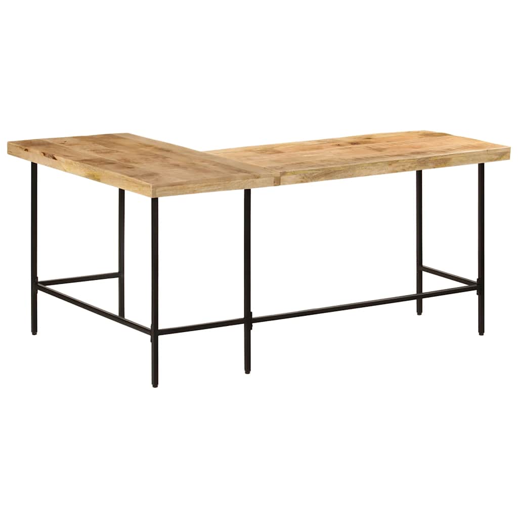 Desk 165x110x77 cm Solid Mango Wood and Iron