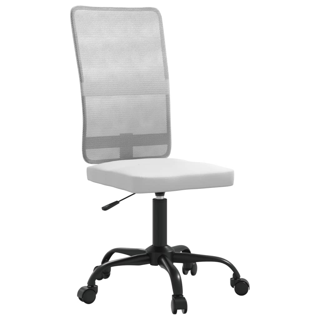 Chaise de bureau réglable en hauteur, en tissu mesh, blanche