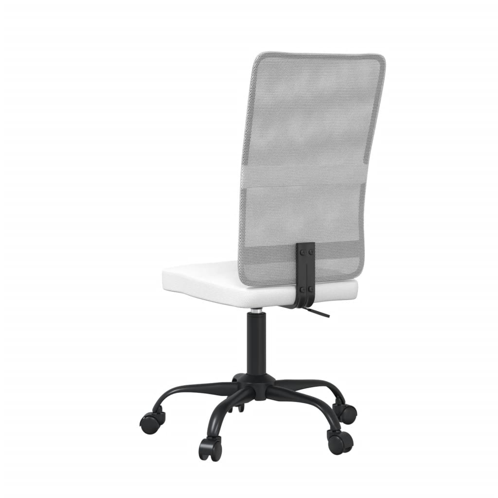 Chaise de bureau réglable en hauteur, en tissu mesh, blanche