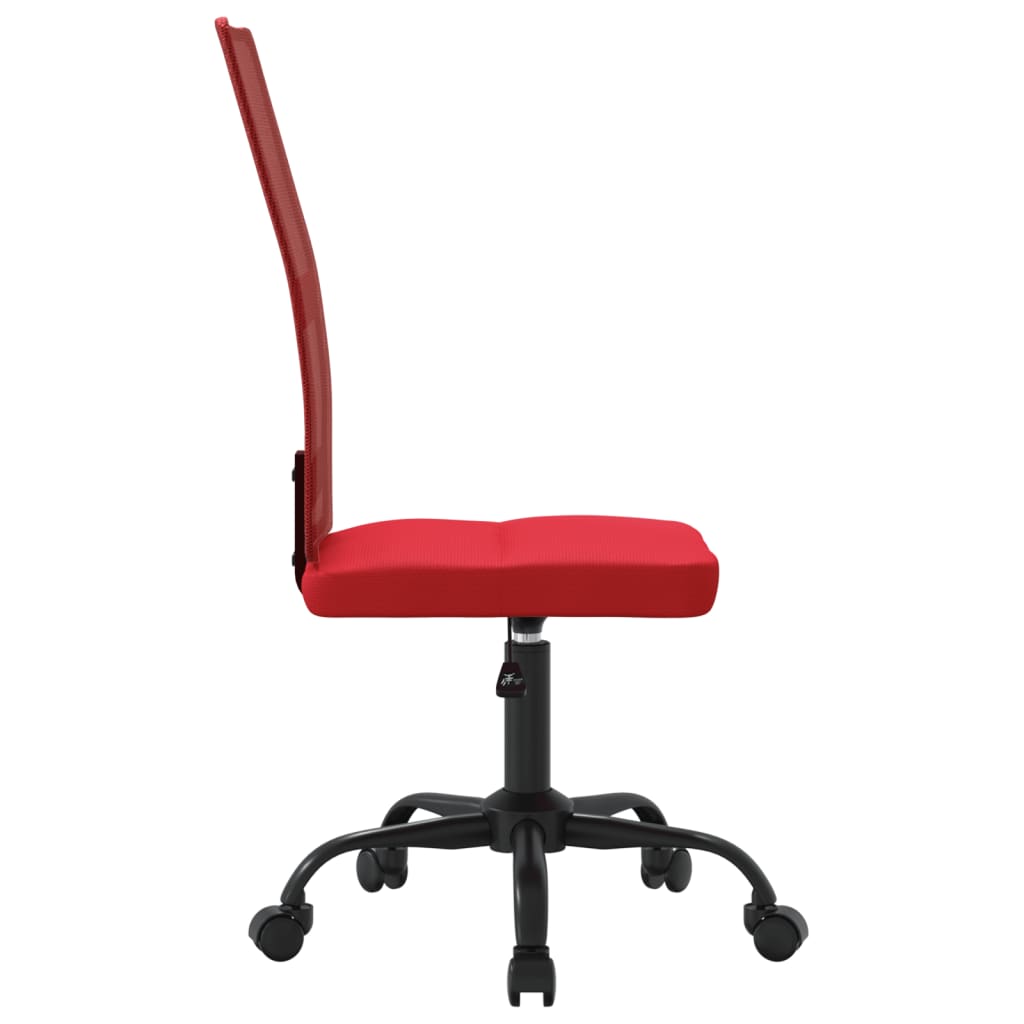 Office Chair Height Adjustable Wine Red Mesh Fabric