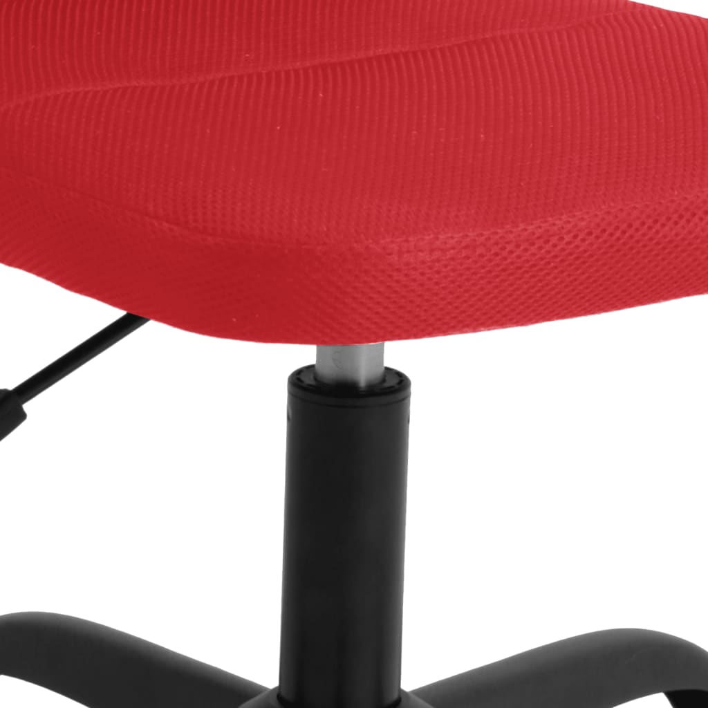 Office Chair Height Adjustable Wine Red Mesh Fabric