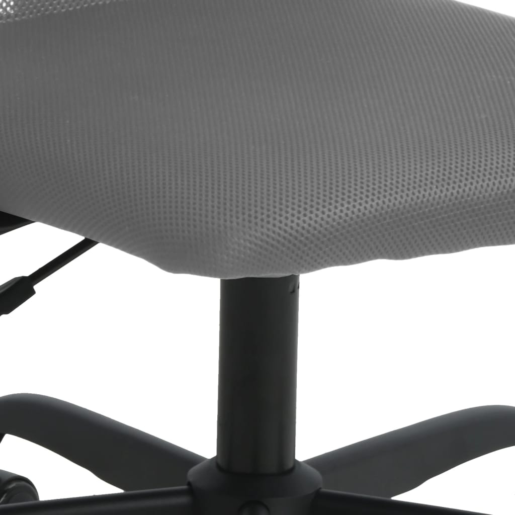Office Chair Height Adjustable Grey Mesh and Faux Leather