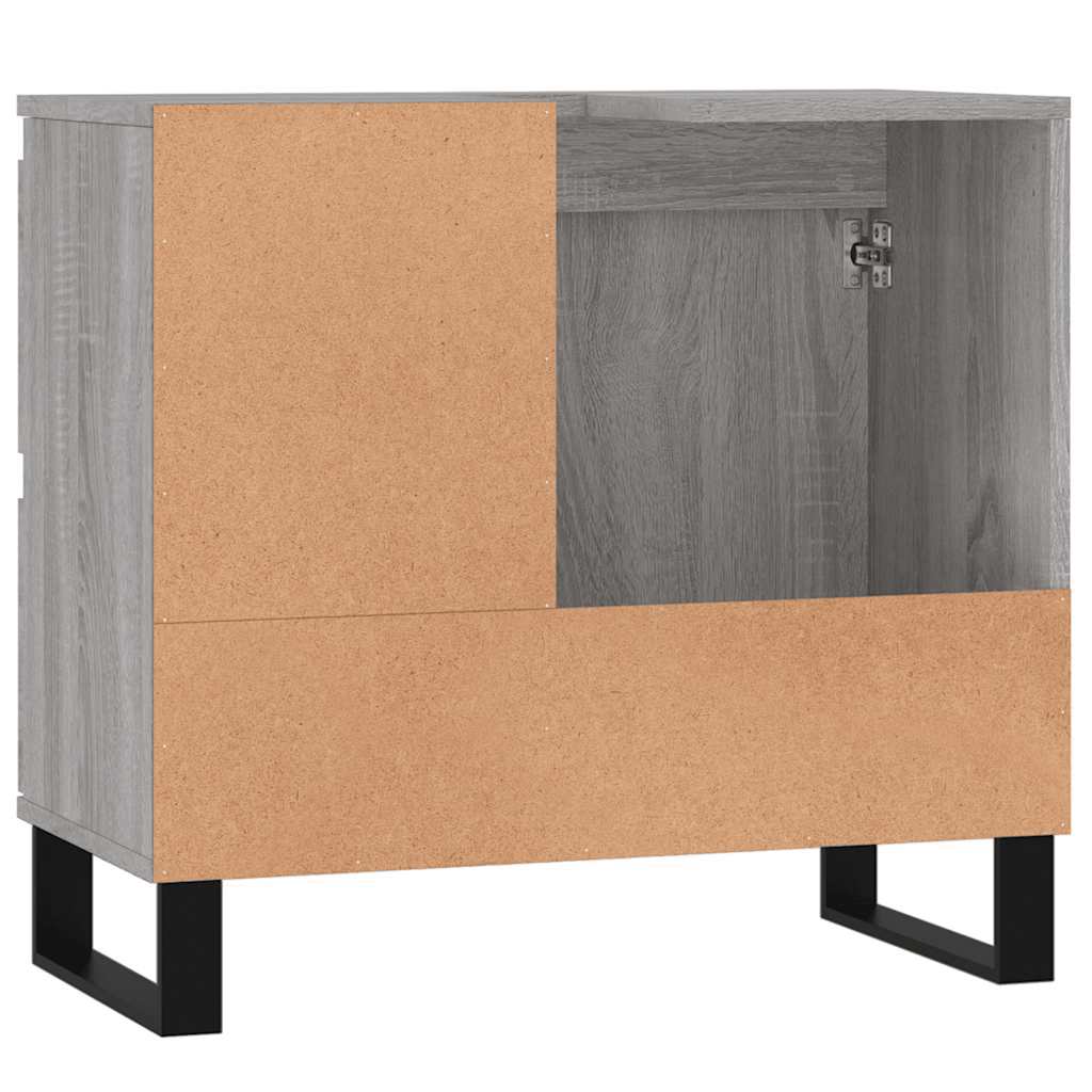 Badschrank Grau Sonoma 65x33x60 cm Holzwerkstoff