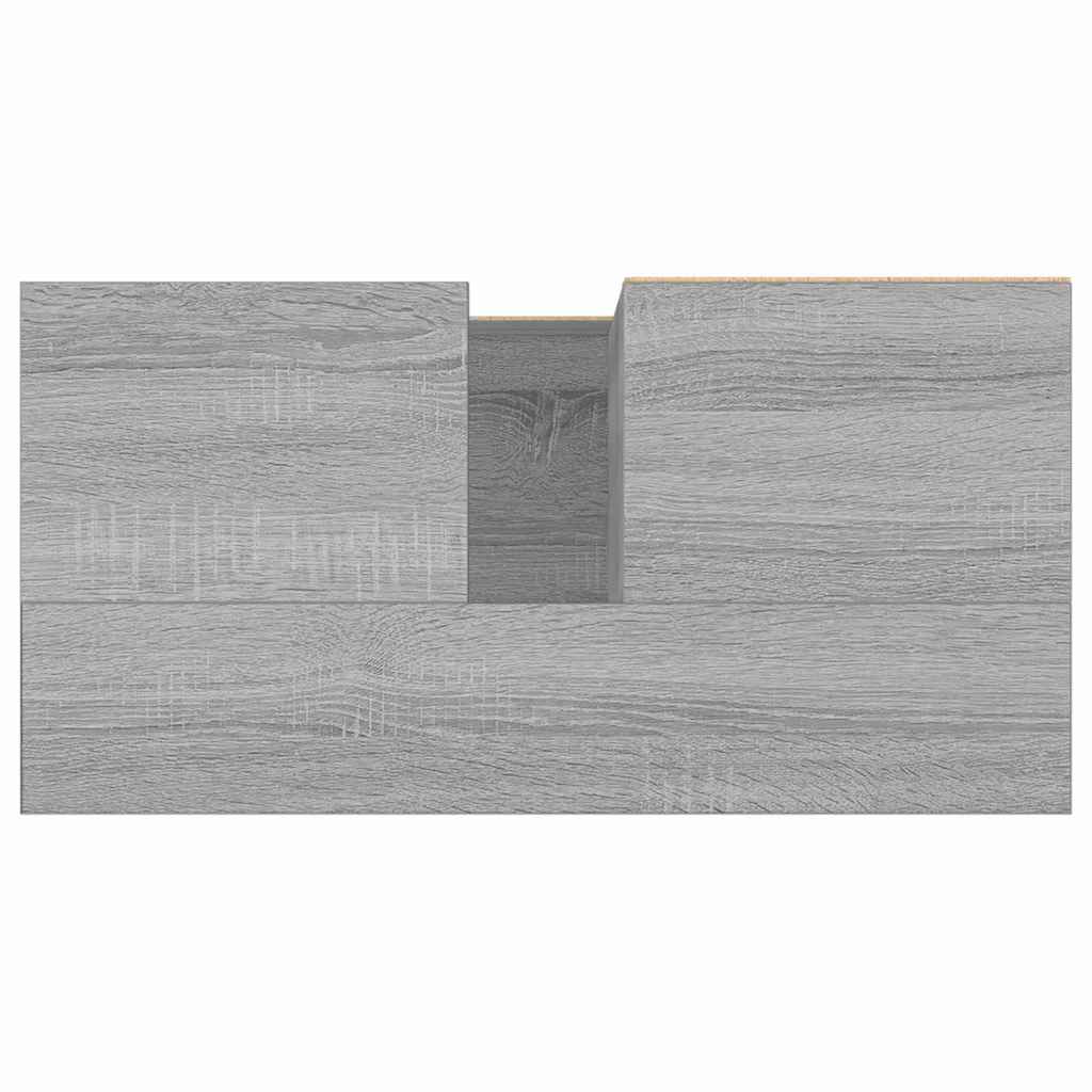 Badschrank Grau Sonoma 65x33x60 cm Holzwerkstoff