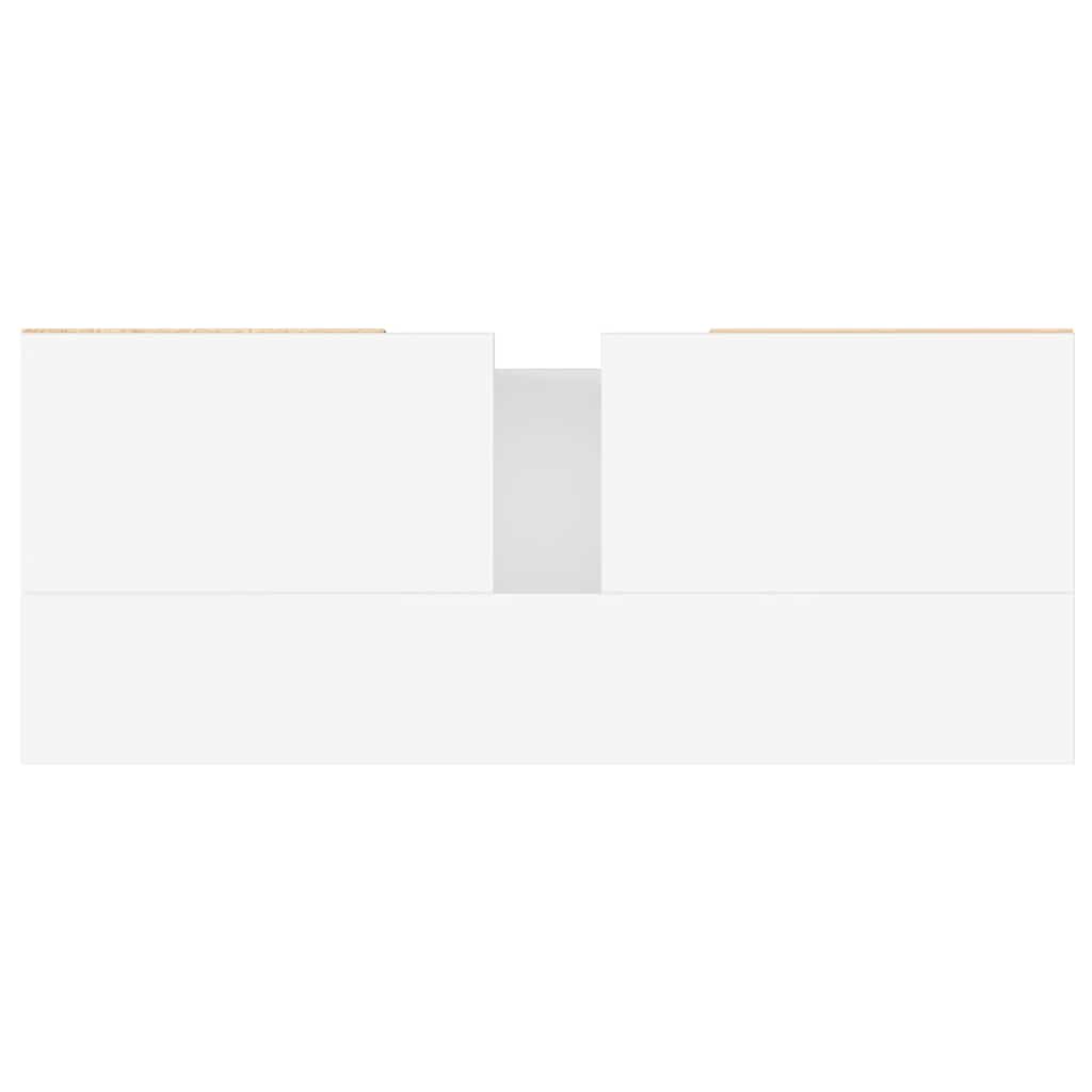 Badschrank Weiß 80x33x60 cm Holzwerkstoff