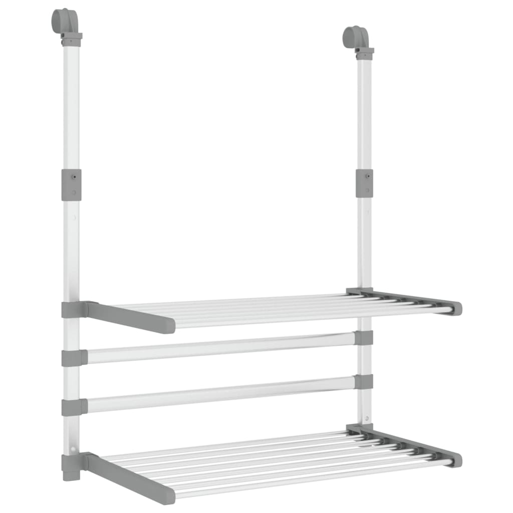 Séchoir à linge pour balcon 54x25x42 cm Aluminium