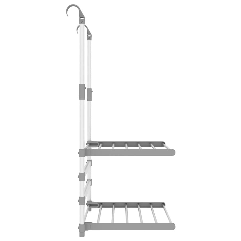 Séchoir à linge pour balcon 54x25x42 cm Aluminium
