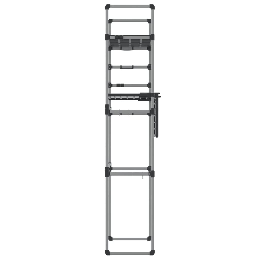 Washing Machine Shelf 77x52x192 cm Aluminum