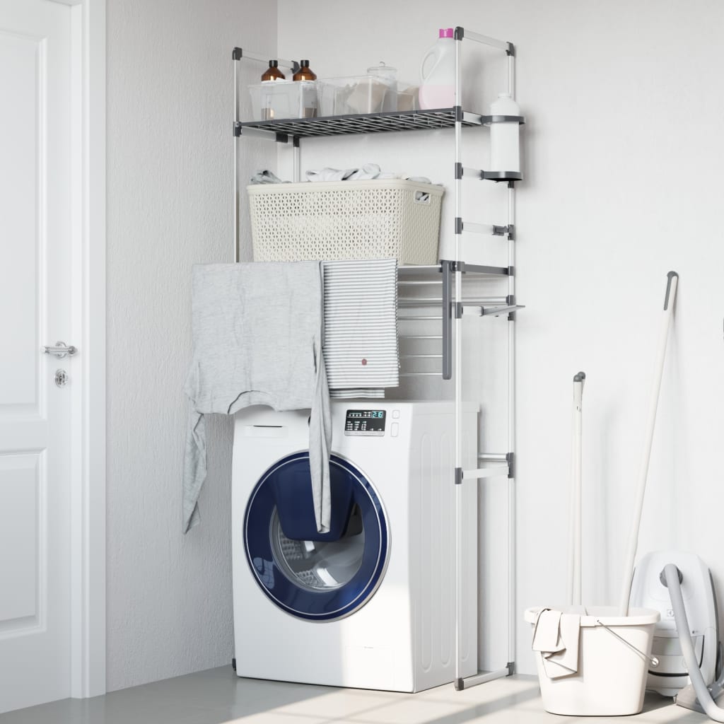 Washing Machine Shelf 77x52x192 cm Aluminum