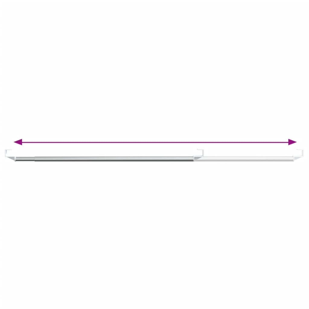Gardinenstangen 2 Stk. Weiß und Silbern 40-60 cm Aluminium