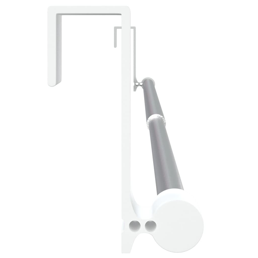 Tringles à rideaux 2 p. Blanc et argenté 40-60 cm Aluminium