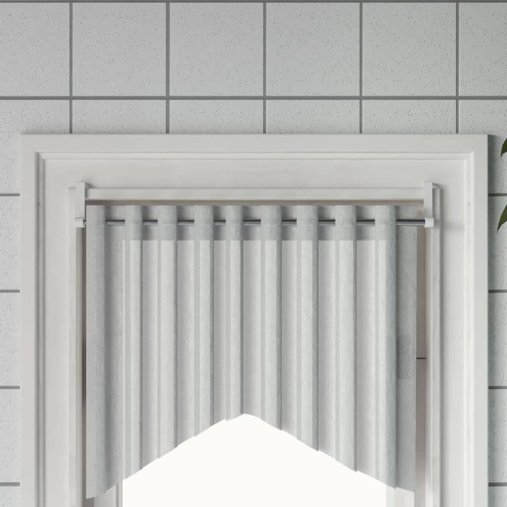 Tringles à rideaux 2 p. Blanc et argenté 40-60 cm Aluminium