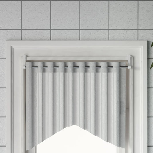 Gardinenstangen 2 Stk. Weiß und Silbern 40-60 cm Aluminium