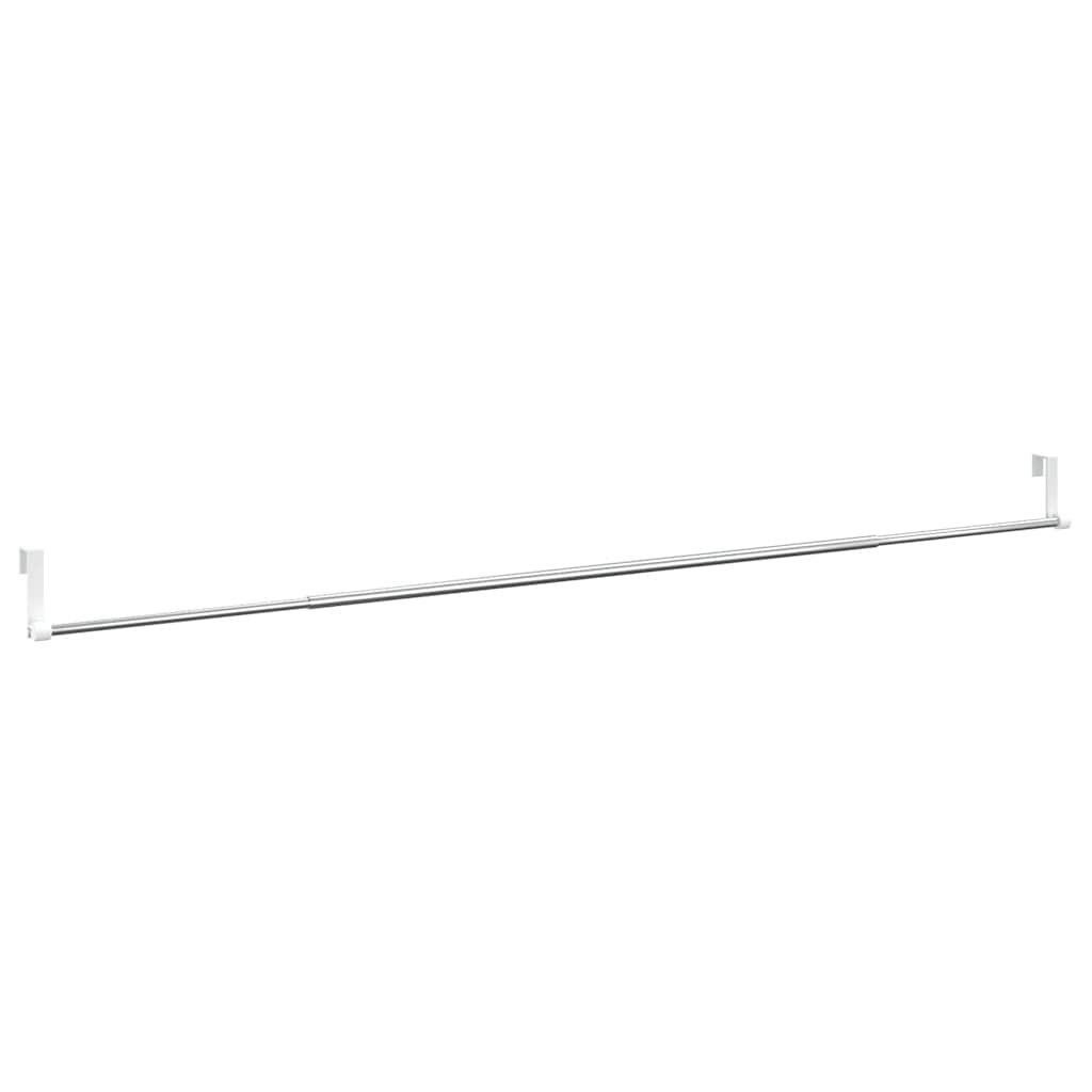 Curtain rods, 2 pcs, white and silver, 90-135 cm, aluminum