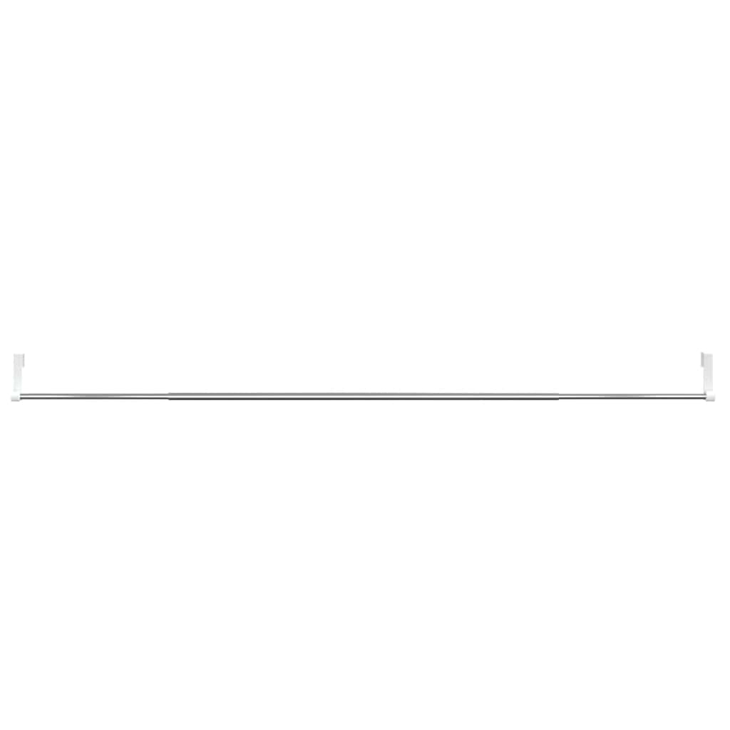 Curtain rods, 2 pcs, white and silver, 90-135 cm, aluminum