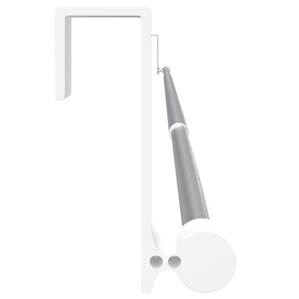Curtain rods, 2 pcs, white and silver, 90-135 cm, aluminum