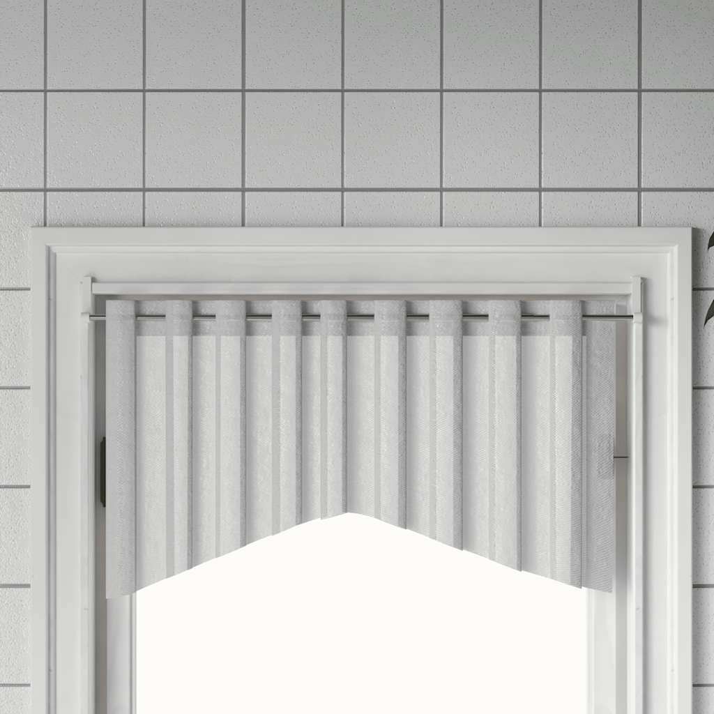 Curtain rods, 2 pcs, white and silver, 90-135 cm, aluminum