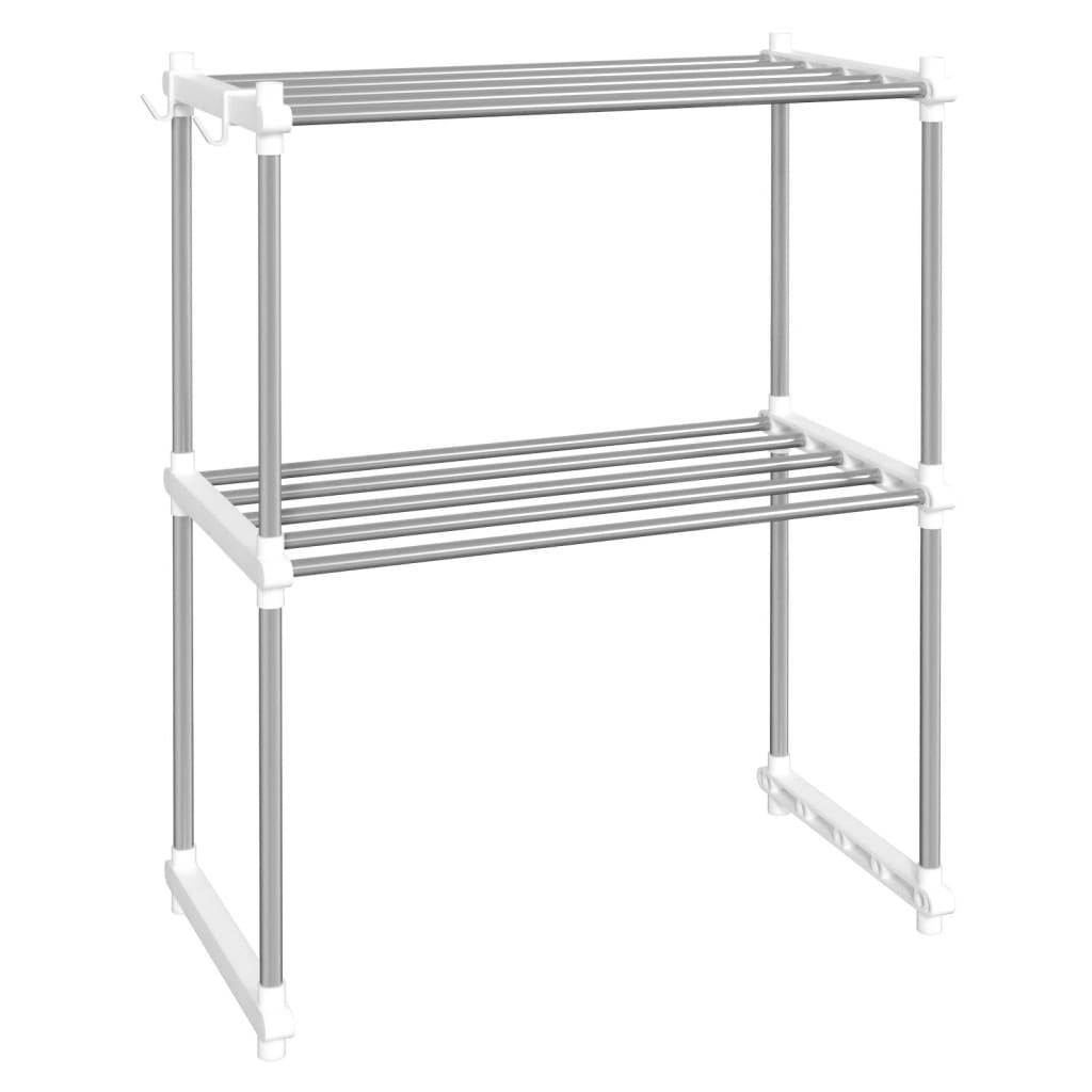 Mikrowellenregal Weiß 51x27x63 cm Aluminium