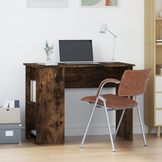Bureau chêne fumé 100x55x75 cm panneau de particules