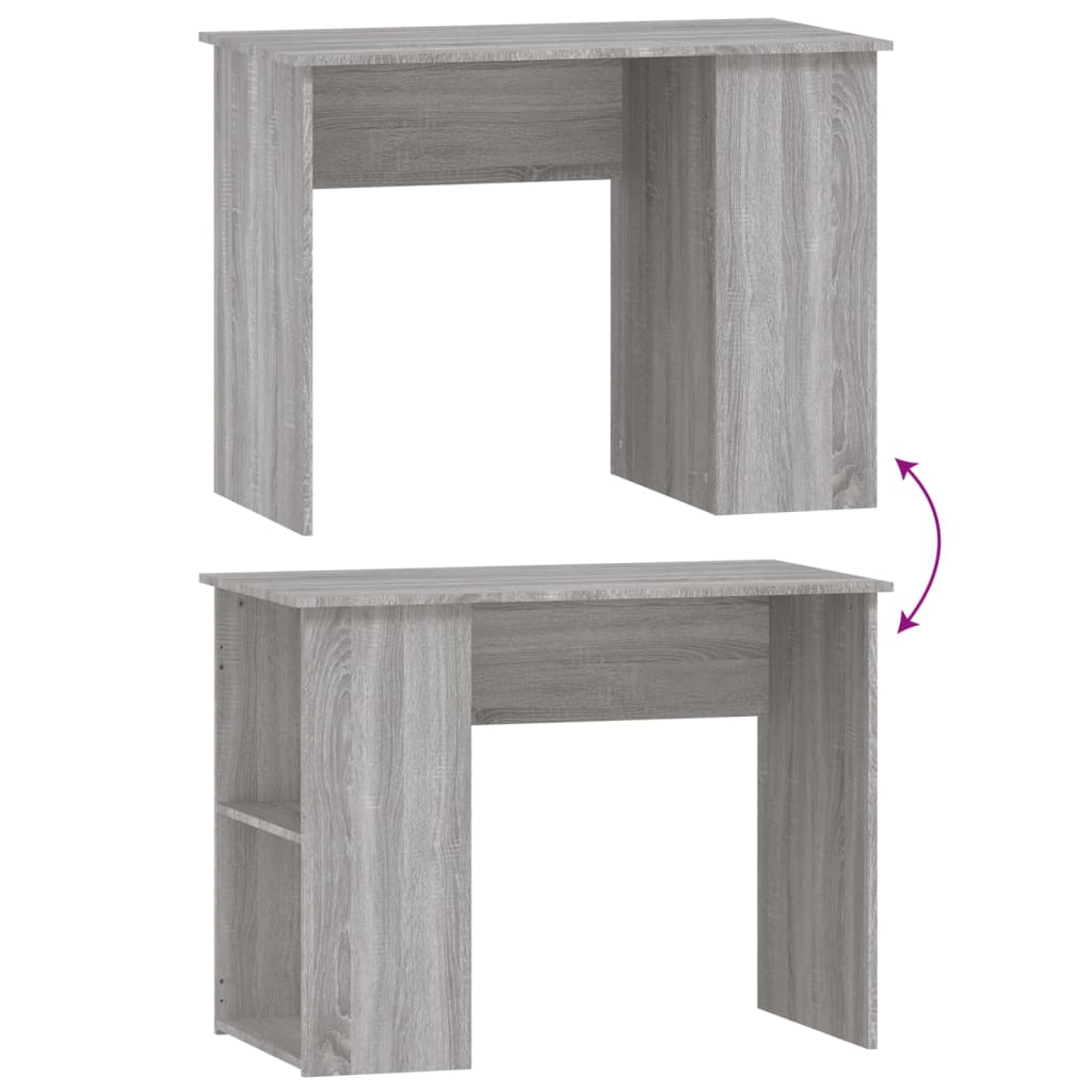 Desk Gray Sonoma 100x55x75 cm Engineered Wood