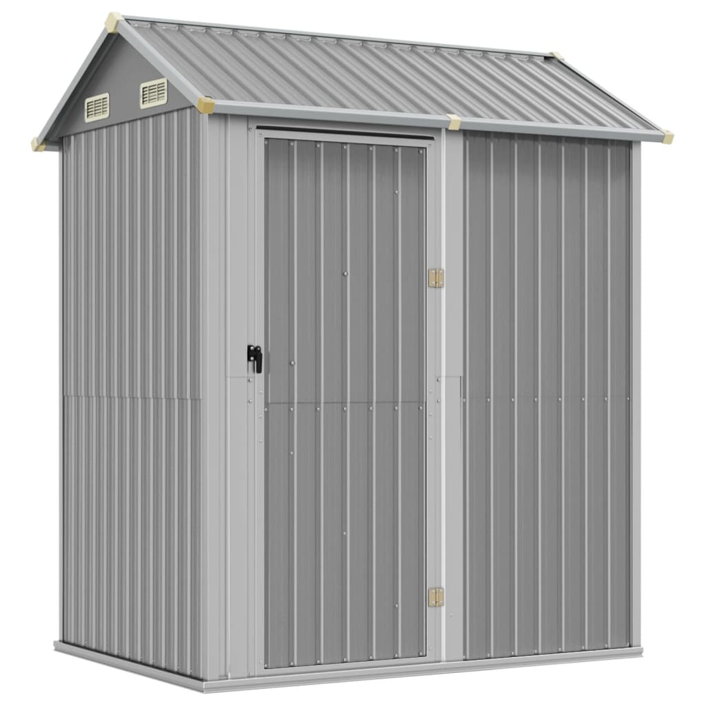 Gartenhaus Hellgrau 192x152,5x237 cm Verzinkter Stahl