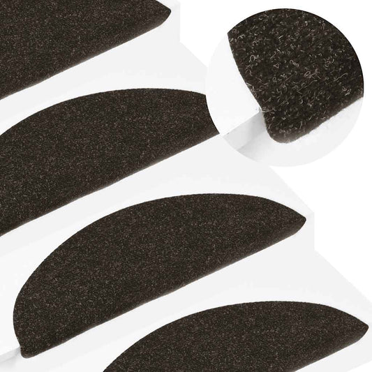 Stair Mats Self-Adhesive 10 pcs. Anthracite 56x17x3 cm