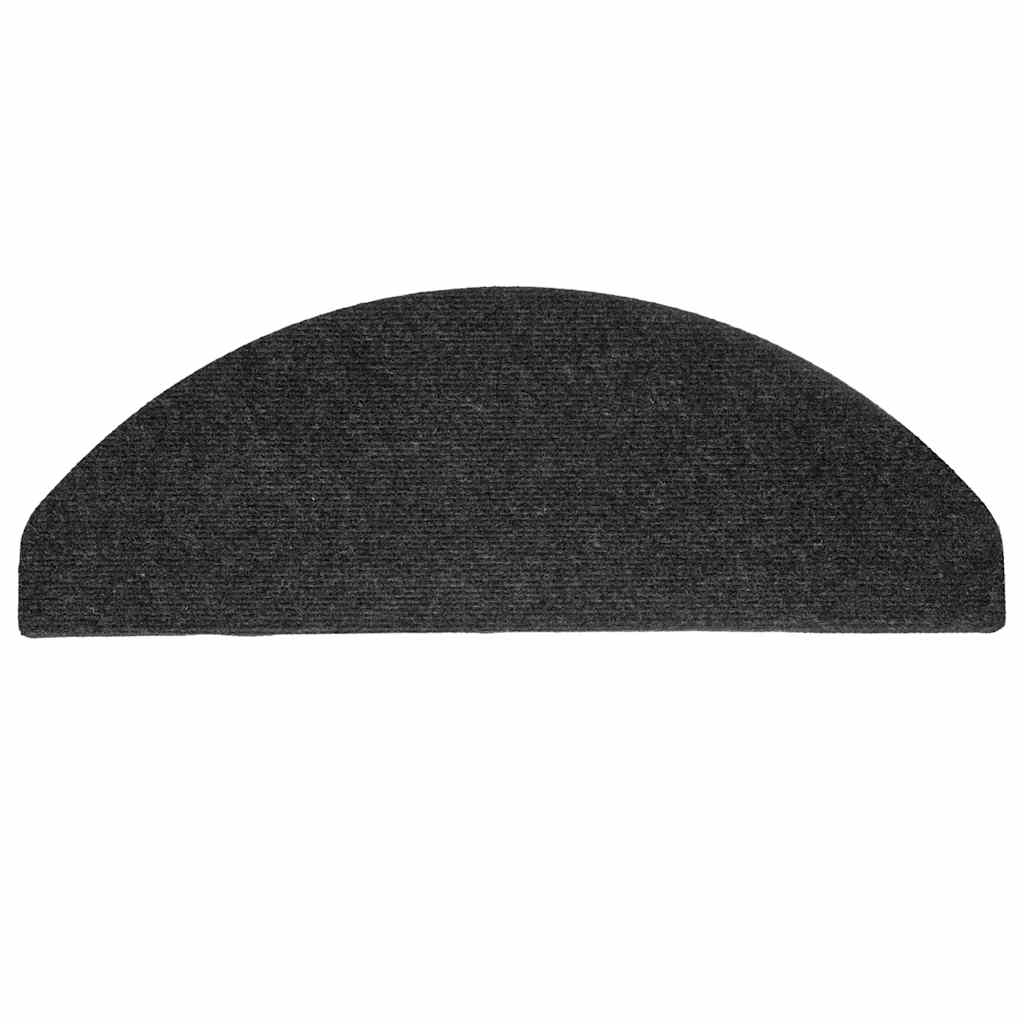 Stair Treads Self-Adhesive 10 pcs Black 65x22.5x3.5 cm