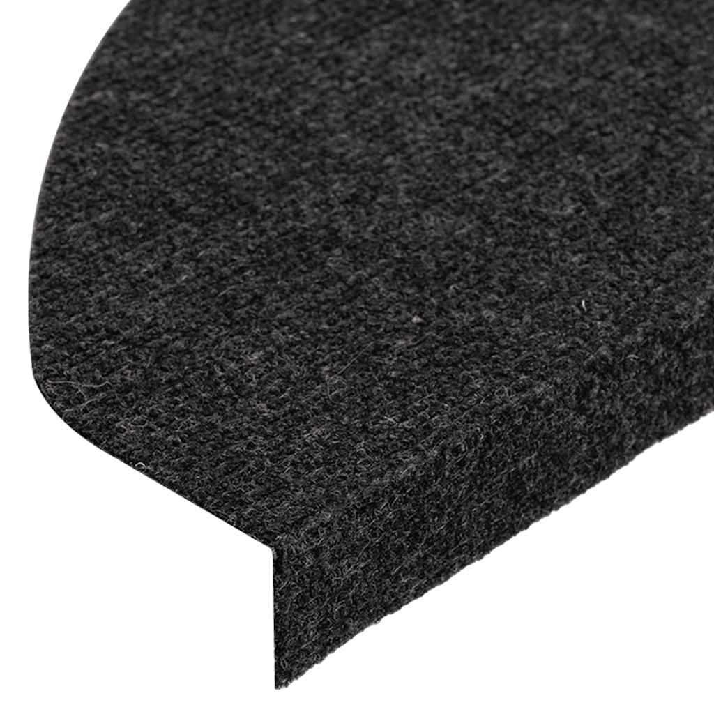 Stair Treads Self-Adhesive 10 pcs Black 65x22.5x3.5 cm