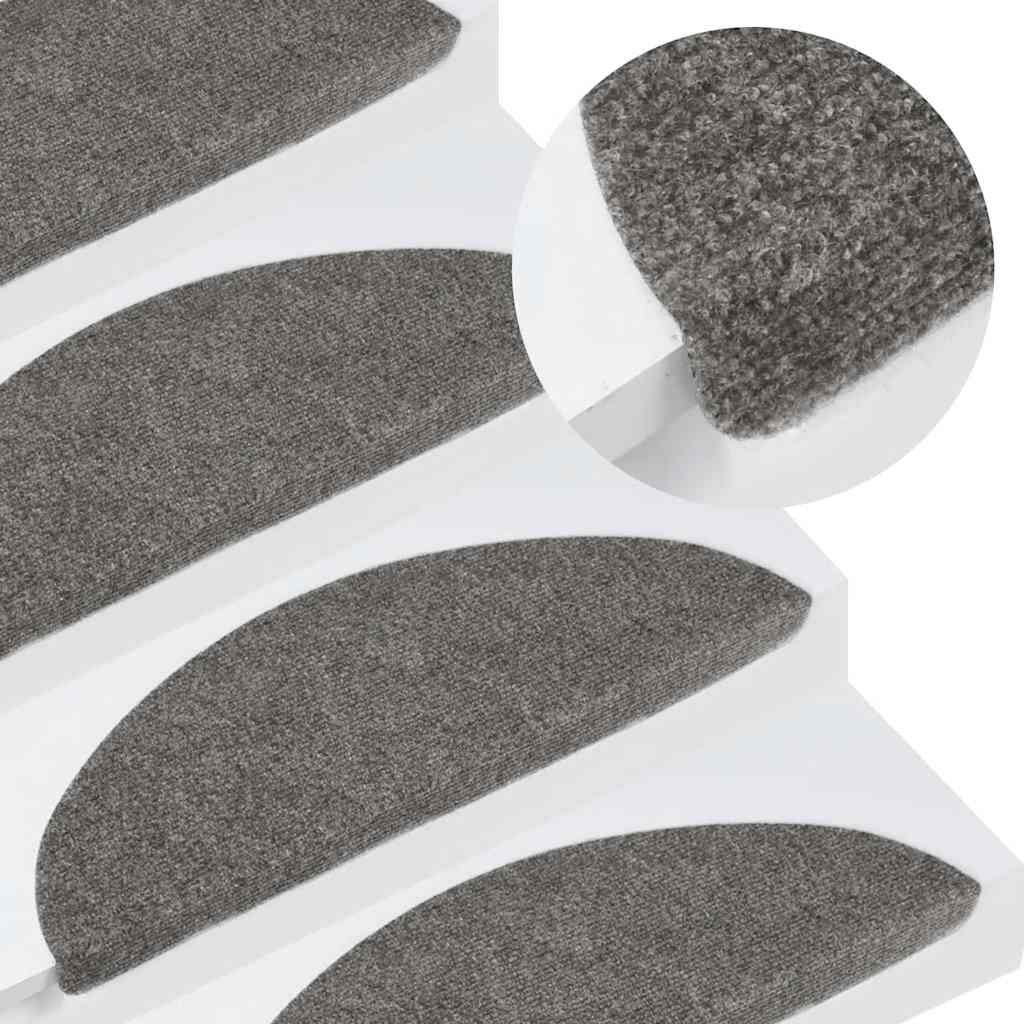 Marches d'escalier autocollantes 10 pcs Gris 56x17x3 cm