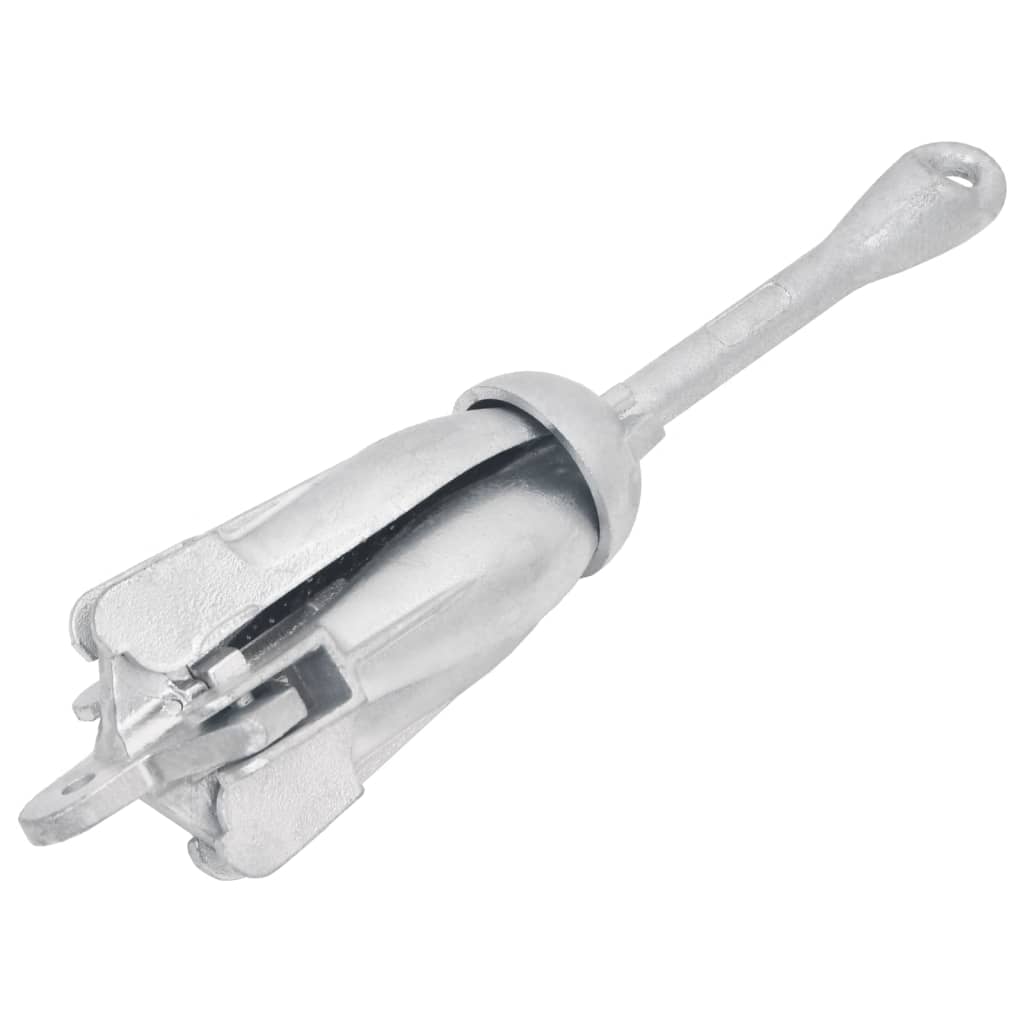 Ancre basculante argentée 4 kg, fonte galvanisée à chaud