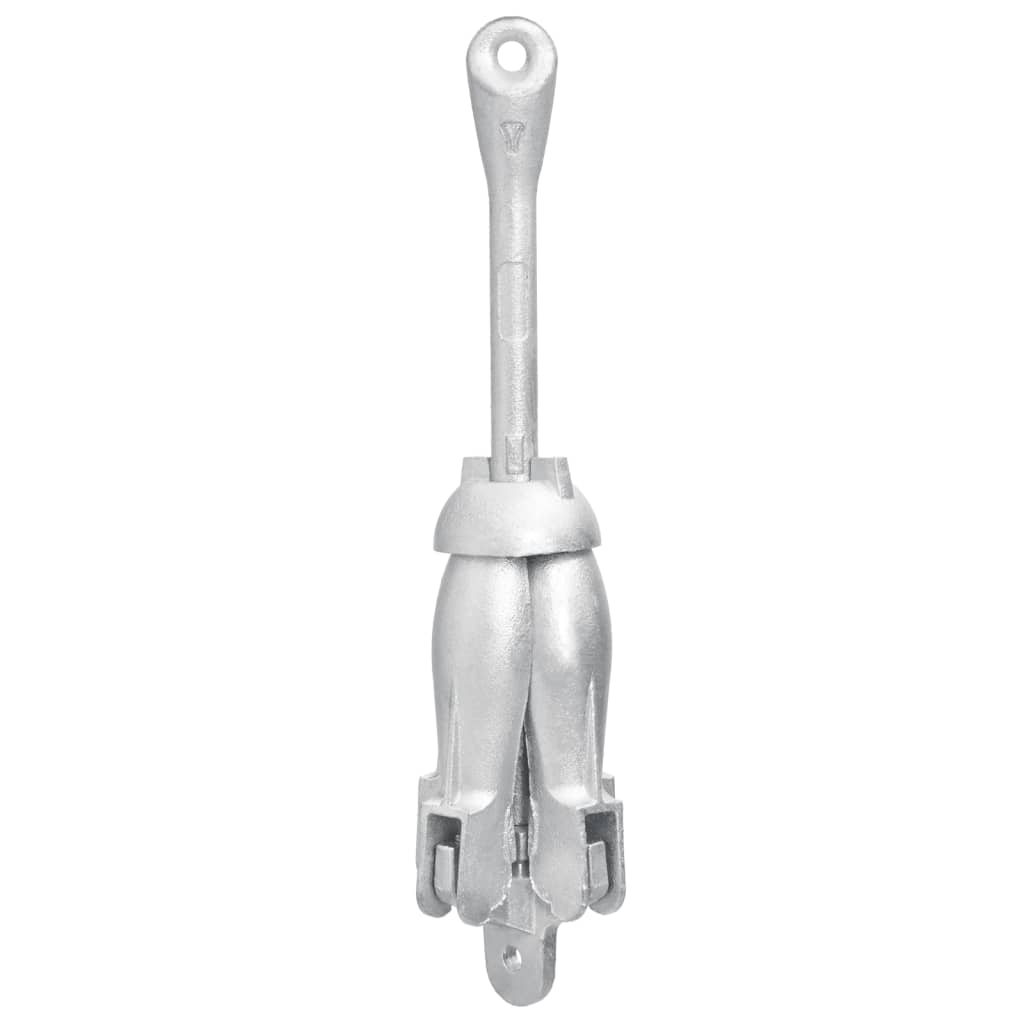 Ancre basculante argentée 4 kg, fonte galvanisée à chaud