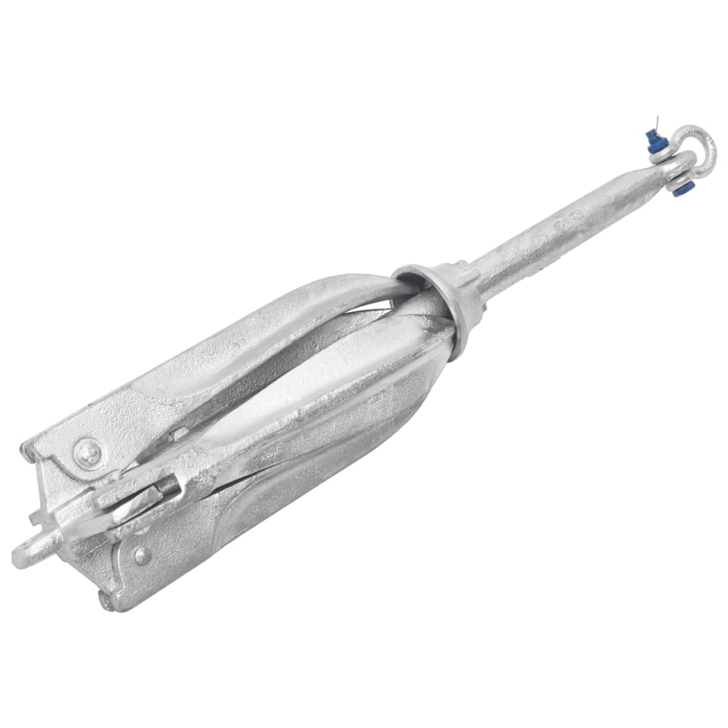 Ancre pliante avec cordage Argent 12 kg Fonte galvanisée à chaud