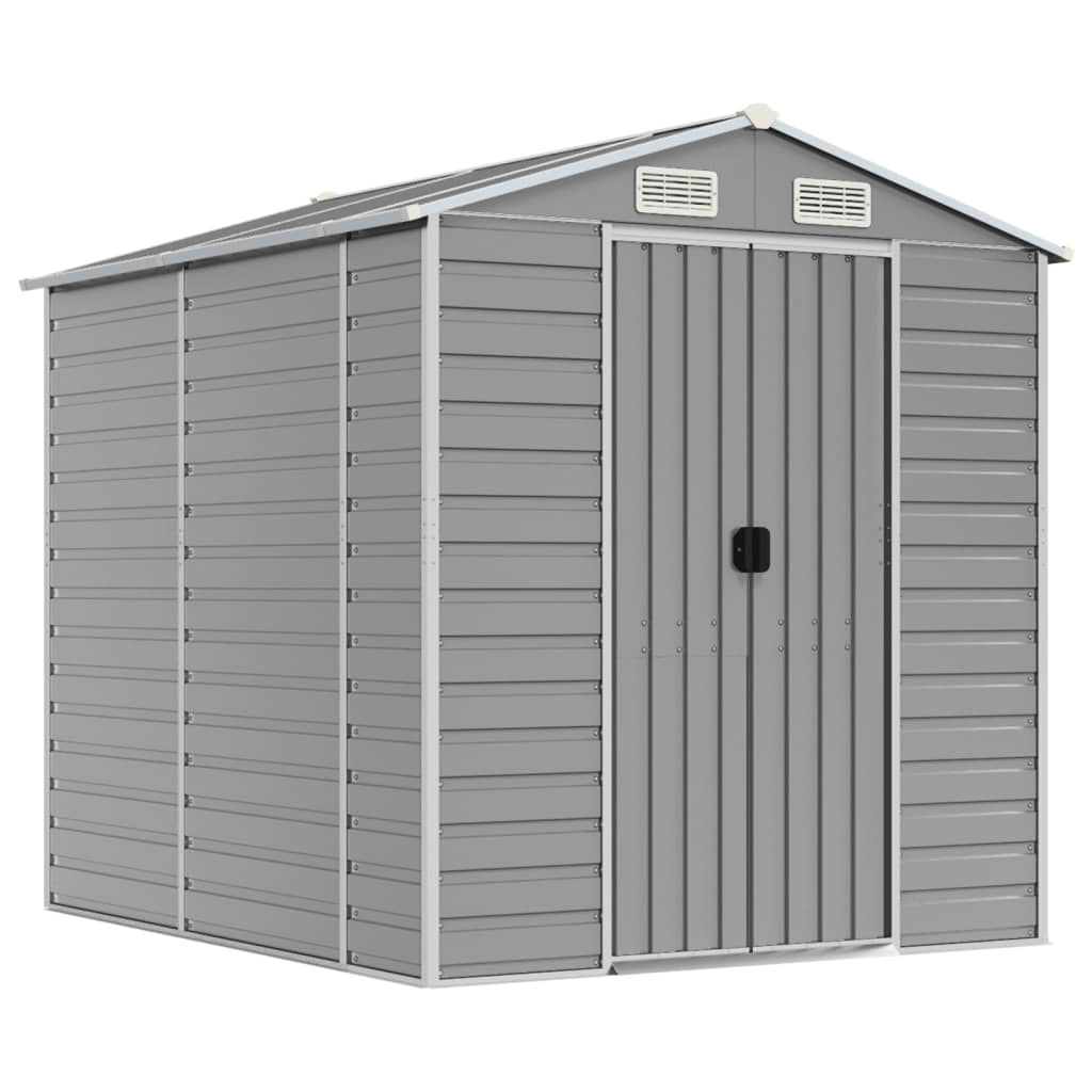Gartenhaus Hellgrau 191 x 215 x 198 cm Verzinkter Stahl